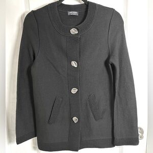 Saint‎ James Navy Knit Cardigan Sweater Wo Blend Women’s size 4